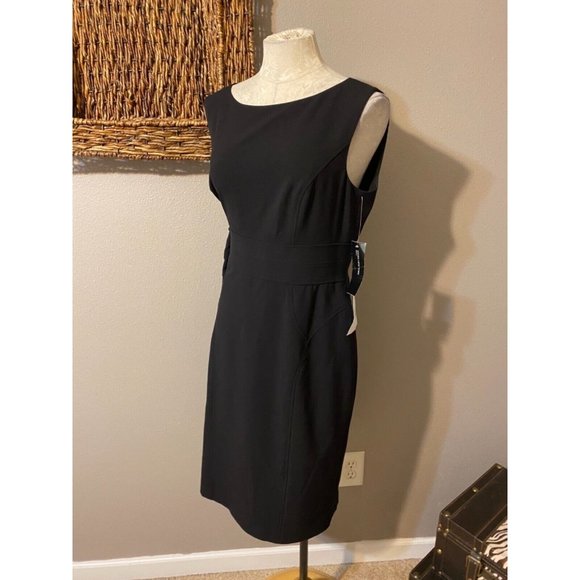 Jones New York Dress Black 12 Classic Sheath Career Church NWT - Picture 4 of 6
